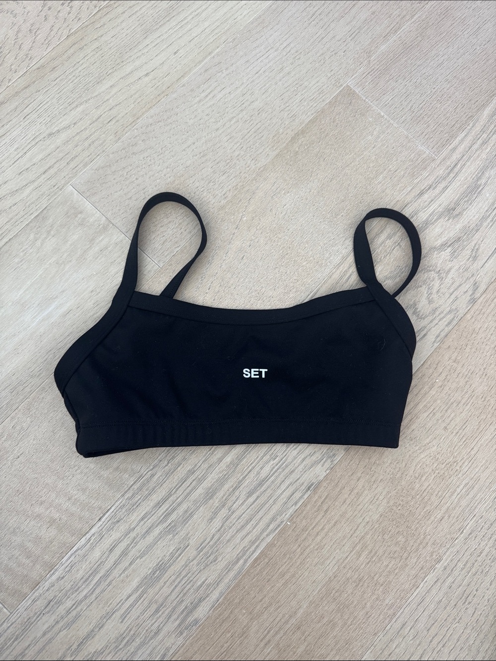 SET Active Black Stretch Sports Bralette